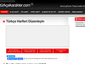 'turkcekarakter.com' screenshot