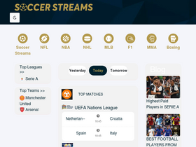 'soccerstreams.football' screenshot