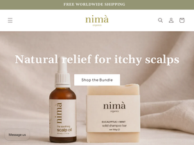 nimaorganics.com homepage screenshot