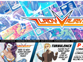 'ladyvaliantcomic.com' screenshot