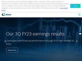 'amcor.com' screenshot