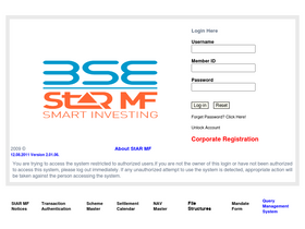 'bsestarmf.in' screenshot