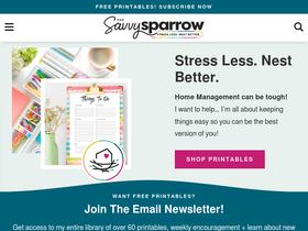 'thesavvysparrow.com' screenshot