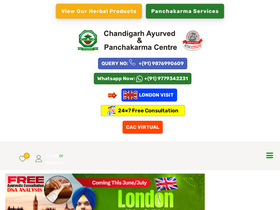 'chandigarhayurvedcentre.com' screenshot