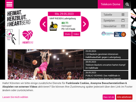 'telekom-baskets-bonn.de' screenshot