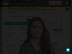 'mdbilling.ca' screenshot