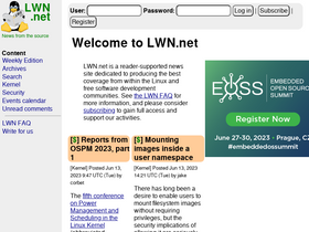 'lwn.net' screenshot