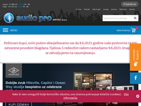 'audiopro.hr' screenshot