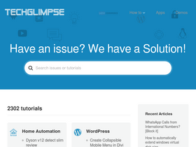 'techglimpse.com' screenshot