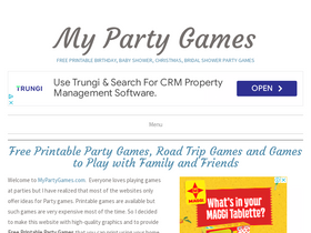 'mypartygames.com' screenshot