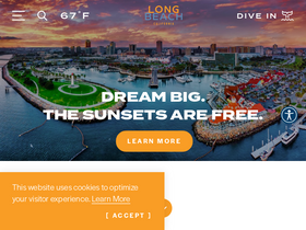 'visitlongbeach.com' screenshot