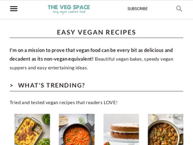 'thevegspace.co.uk' screenshot
