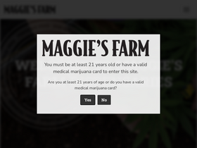 'maggiesfarmmarijuana.com' screenshot