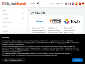 'migliorisconti.it' screenshot