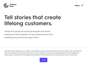 'columnfivemedia.com' screenshot