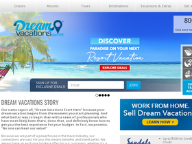 'dreamvacations.com' screenshot