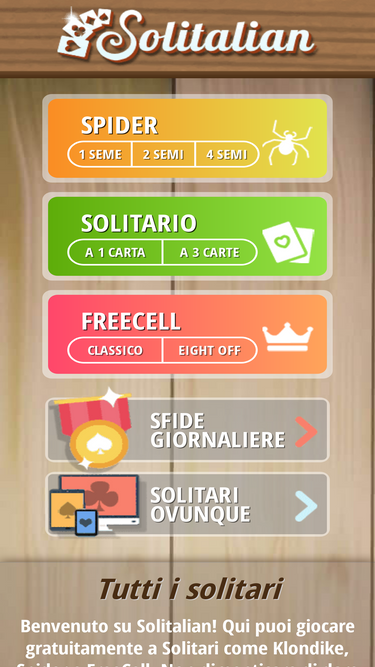 SolItalian - Solitario Spider (2 semi) online gratuito