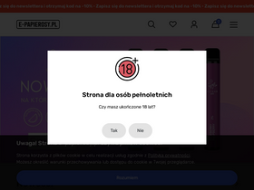 'e-papierosy.pl' screenshot