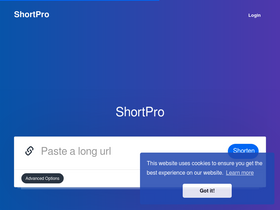 'shortpro.xyz' screenshot