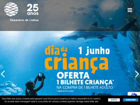 'oceanario.pt' screenshot