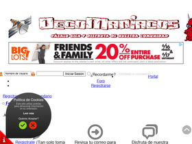 'decomaniacos.es' screenshot