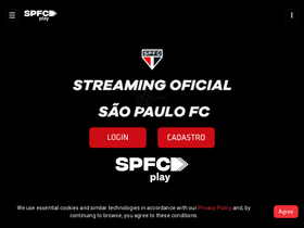'spfcplay.com.br' screenshot