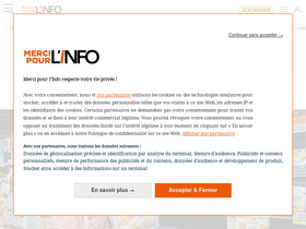 'mercipourlinfo.fr' screenshot