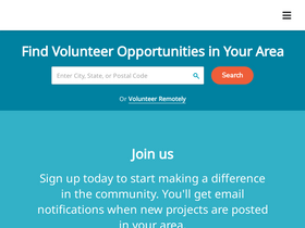 'justserve.org' screenshot