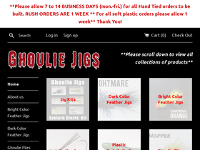 ghouliejigs.com homepage screenshot