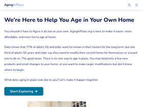 'aginginplace.org' screenshot