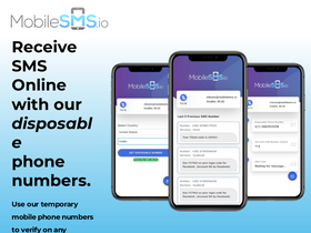 'mobilesms.io' screenshot