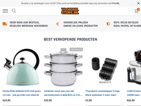 Voordeelstore.nl homepage screenshot