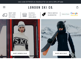 London Ski Co.  homepage screenshot