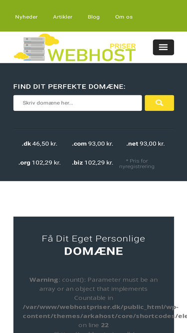 webhostpriser.dk