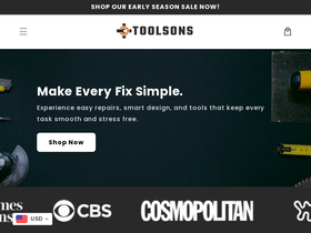 Toolsons homepage screenshot