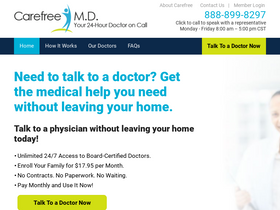 'getcarefreemd.com' screenshot