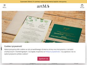'artma-zaproszenia.pl' screenshot