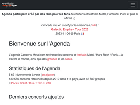 'concerts-metal.com' screenshot