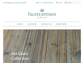 facetsartisanjewelry.com homepage screenshot