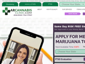 'arcannabisclinic.com' screenshot