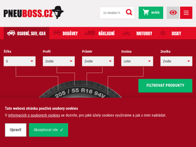 'pneuboss.cz' screenshot