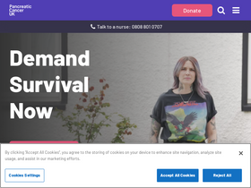 'pancreaticcancer.org.uk' screenshot