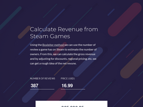Steam Revenue Calculator
