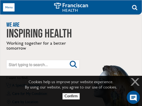 'franciscanhealth.org' screenshot