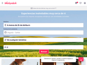 'weekendesk.es' screenshot