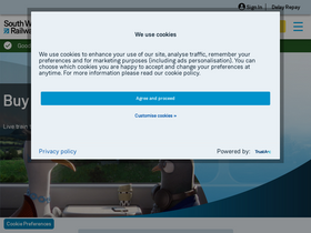 'southwesternrailway.com' screenshot