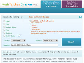 'musicteachersdirectory.org' screenshot