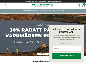 'friluftsvaror.se' screenshot