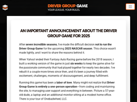 'drivergroupgame.com' screenshot