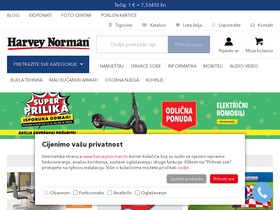 'harveynorman.hr' screenshot